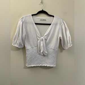 Abercrombie & Fitch Tie Front Crop Top -‎ XS